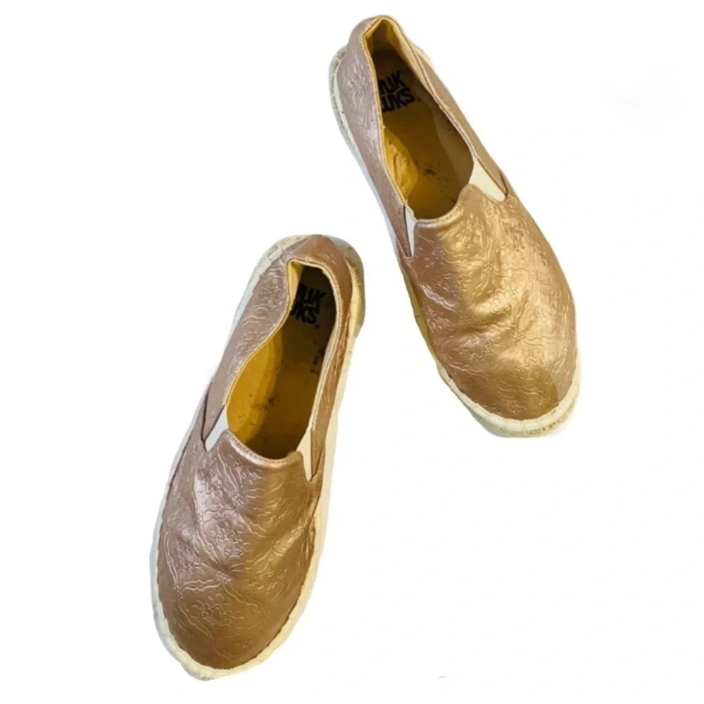 MUK LUKS Birte rose gold slip-on espadrille 9